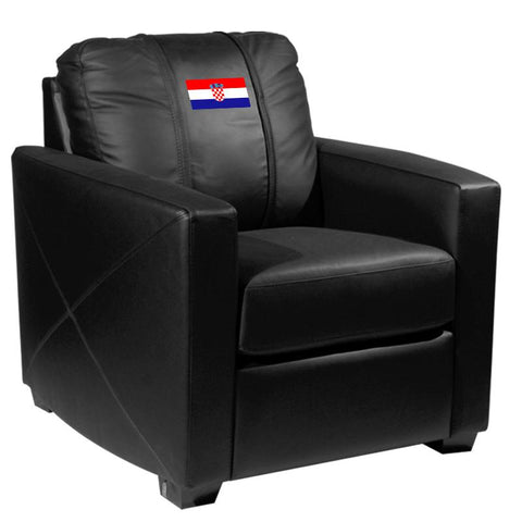 Silver Club Chair with Croatia Logo Panel