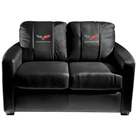 Silver Loveseat with Corvette C6 Logo