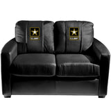 Silver Loveseat with US Army Logo