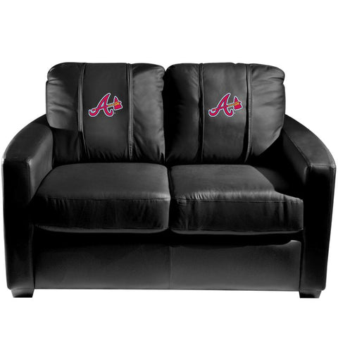 Silver Loveseat with Atlanta Braves Secondary
