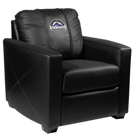 Silver Club Chair with Colorado Rockies Logo