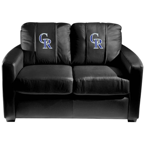 Silver Loveseat with Colorado Rockies Secondary