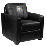 Silver Club Chair with Miami Marlins Logo