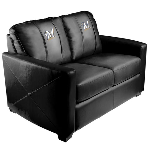 Silver Loveseat with Milwaukee Brewers Secondary