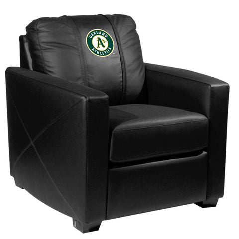 Silver Club Chair with Oakland Athletics Logo