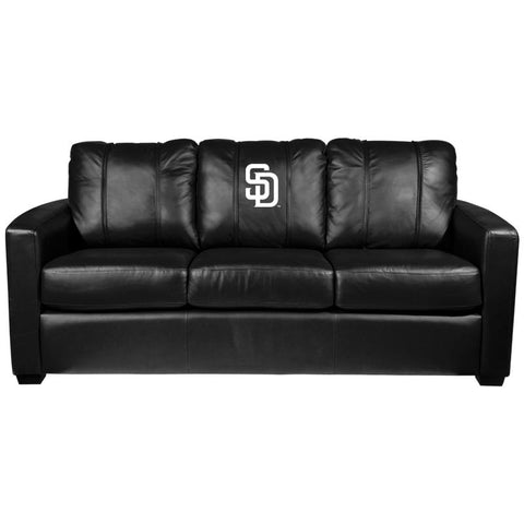 Silver Sofa with San Diego Padres Logo
