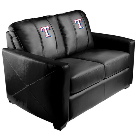 Silver Loveseat with Texas Rangers Secondary