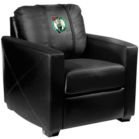 Silver Club Chair with Boston Celtics Logo