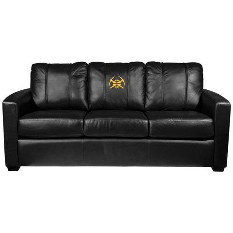 Silver Sofa with Denver Nuggets Secondary Logo