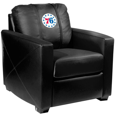 Silver Club Chair with Philadelphia 76ers Secondary