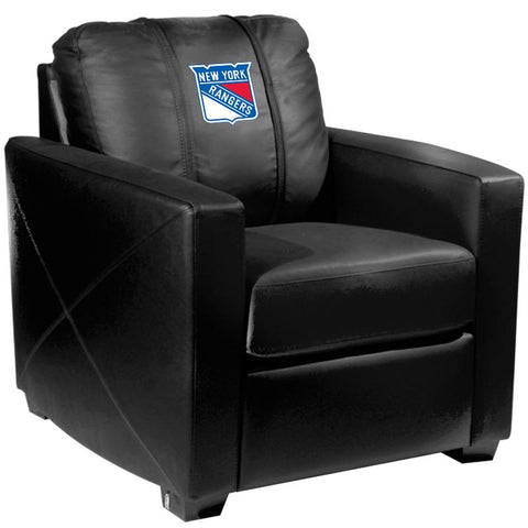 Silver Club Chair with New York Rangers Logo
