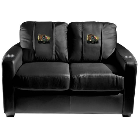 Silver Loveseat with Turkey Logo