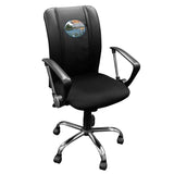 Curve Task Chair with Mountain Background Logo Panel