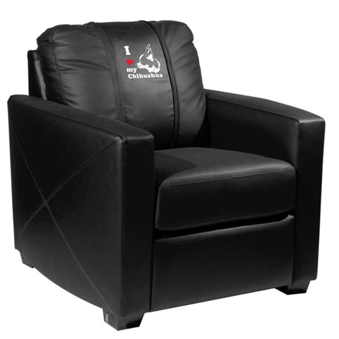 Silver Club Chair with Chihuahua Logo Panel