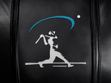 Silver Sofa with Home Run Swing Logo Panel