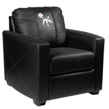 Silver Club Chair with Baseball Pitcher Logo Panel