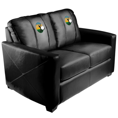 Silver Loveseat with Tee Shot Logo Panel