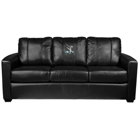 Silver Sofa with Ski Jump Logo Panel