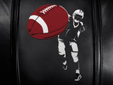 Silver Loveseat with Football Quarterback Throw Logo Panel