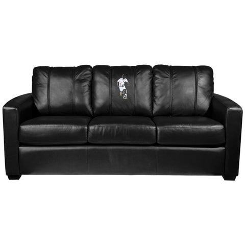 Silver Sofa with Soccer Forward Logo Panel