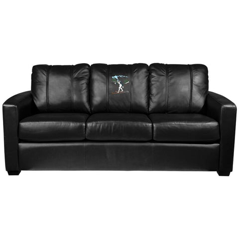 Silver Sofa with Ski Cross Country Logo Panel