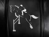 Silver Loveseat with Equestrian Logo Panel