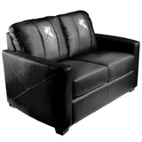 Silver Loveseat with Hockey Center Logo Panel