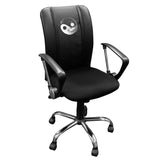 Curve Task Chair with Yin Yang Floral Logo Panel