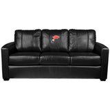 Silver Sofa with Lipstick Logo Panel
