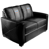 Silver Loveseat with Joke Logo Panel