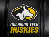 Silver Sofa with Michigan Tech Huskies Logo