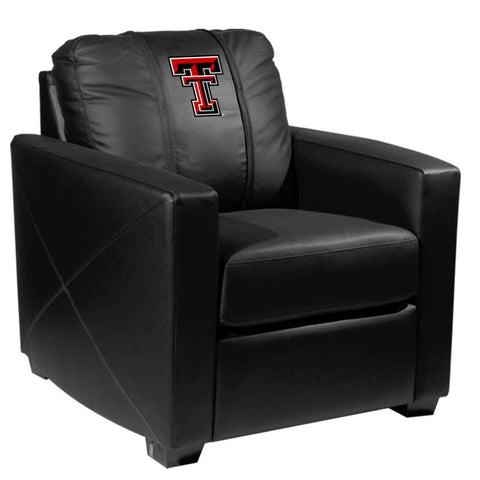Silver Club Chair with Texas Tech Red Raiders Logo