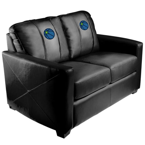 Silver Loveseat with Minnesota Timberwolves Logo