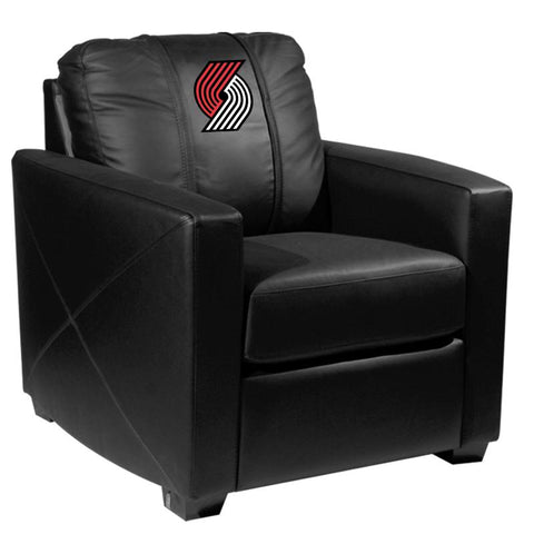 Silver Club Chair with Portland Trailblazers Primary Logo