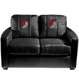 Silver Loveseat with Portland Trailblazers Primary Logo
