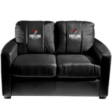 Silver Loveseat with Portland Trailblazers Secondary Logo