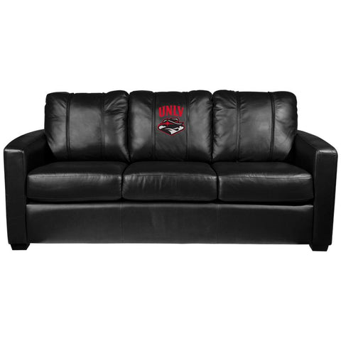 Silver Sofa with UNLV Rebels Logo