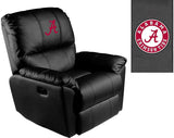 Rocker Recliner with Alabama Crimson Tide Red A Logo