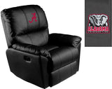 Rocker Recliner with Alabama Crimson Tide Red A Logo