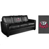 Silver Sofa with Alabama Crimson Tide Elephant Logo