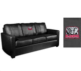 Silver Sofa with Alabama Crimson Tide Bama Logo