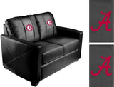 Silver Loveseat with Alabama Crimson Tide Logo