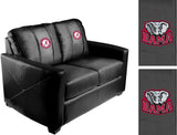 Silver Loveseat with Alabama Crimson Tide Logo