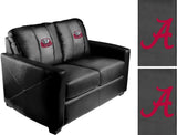 Silver Loveseat with Alabama Crimson Tide Bama Logo