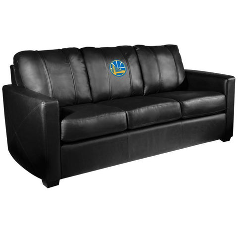 Silver Sofa with Golden State Warriors Logo