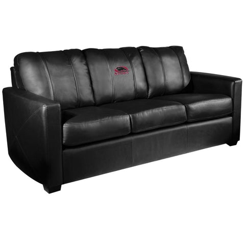 Silver Sofa with Southern Illinois Salukis Logo