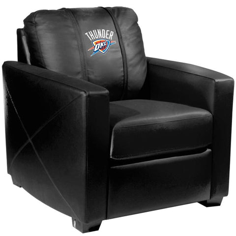 Silver Club Chair with Oklahoma City Thunder Logo