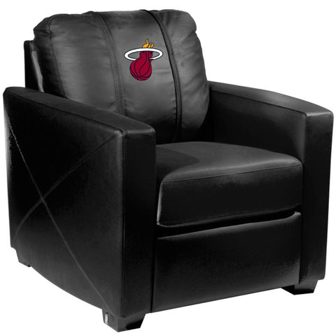 Silver Club Chair Miami Heat Logo
