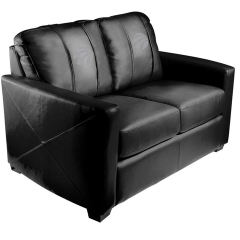 Silver Loveseat with Toronto Raptors Primary Silver Logo
