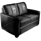 Silver Loveseat with Oklahoma City Thunder Logo